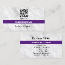 Fresh Look Name Customise White Marble QR Code