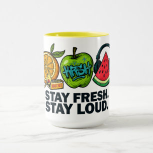 Fresh & Loud Pop‑Art Fruit Combo Mug
