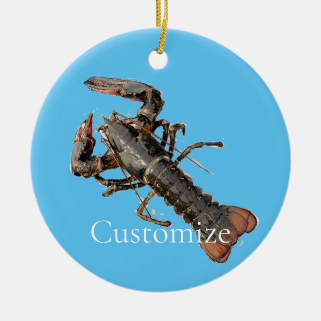 Fresh Maine Lobster Thunder_Cove Ceramic Tree Decoration (Front)