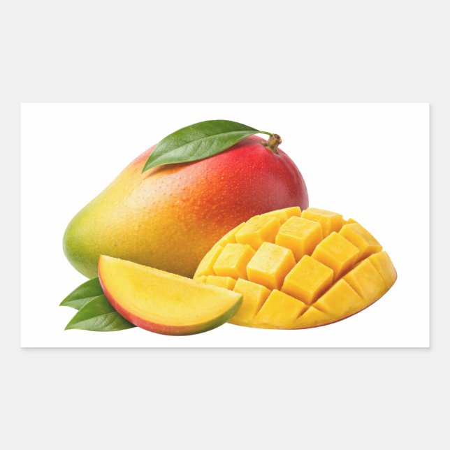 Fresh Mango Whole and Sliced Sticker (Front)