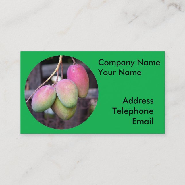 Fresh Mangoes and Tropical Fruit Business Card (Front)
