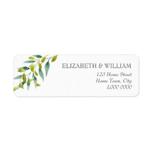 Fresh Meadow Leaves Address Label