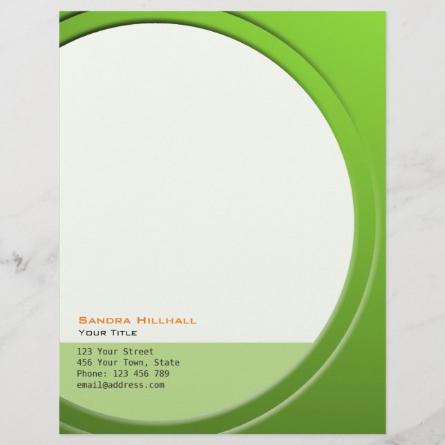 Fresh Metallic Geometric any Text and Colour Customised Letterhead (Front)