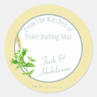 Fresh Mint Herb - Homemade Baking Gift Food Label