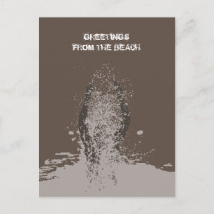 Fresh Monochrome Grunge Man Water Sprinkle Postcard
