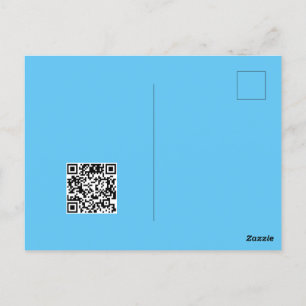 Fresh Monochrome Grunge Man Water Sprinkle Qr Code Postcard