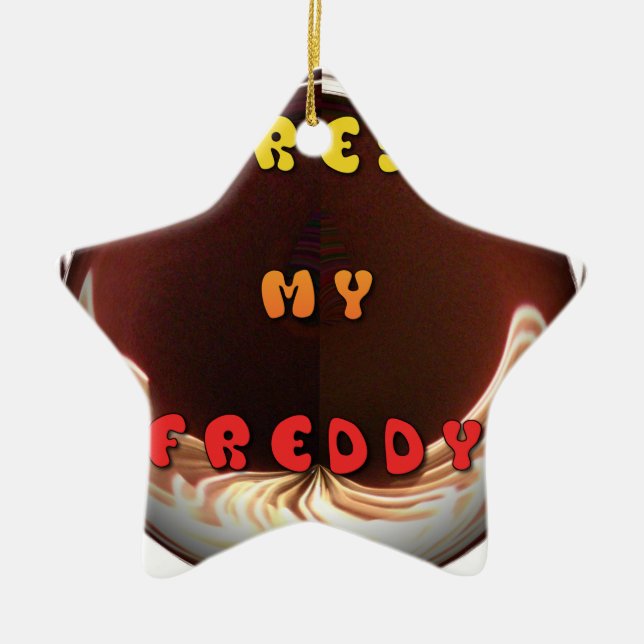 Fresh My Freddy Art Print Ceramic Tree Decoration (Front)