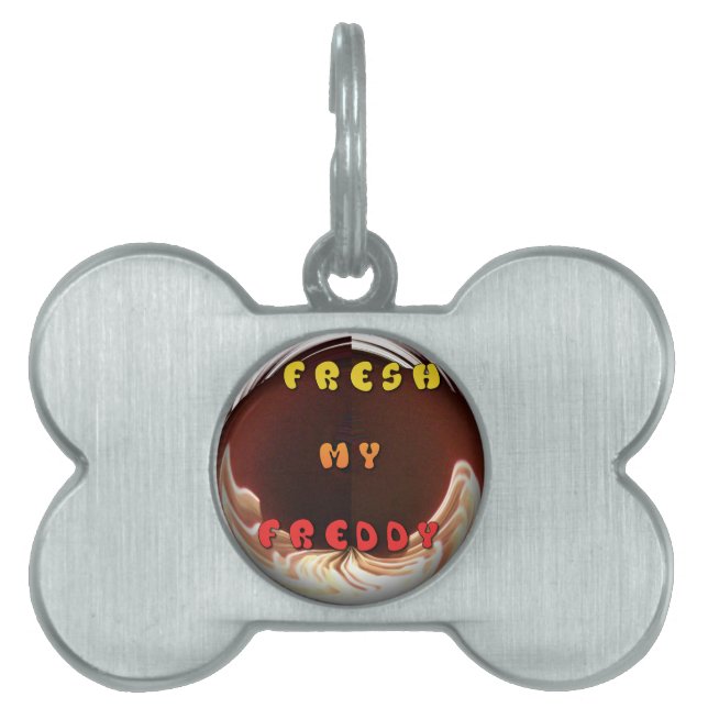 Fresh My Freddy Art Print Pet Name Tag (Front)