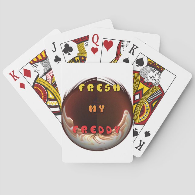 Fresh My Freddy Art Print Playing Cards (Back)