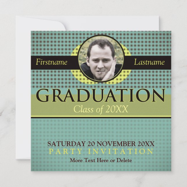 Fresh Nature Graduation w/ Photo Invitation (Front)