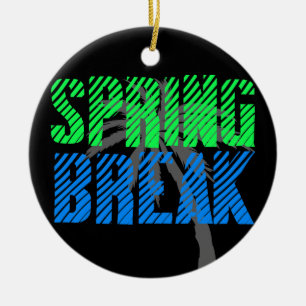 Fresh Neon Spring Break Ceramic Tree Decoration
