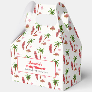 Fresh Ocean Surf Plam Tree Beach Bag Baby Shower Favour Box
