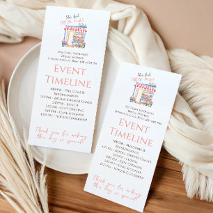 Fresh Off Market Floral Bridal Shower Program Menu