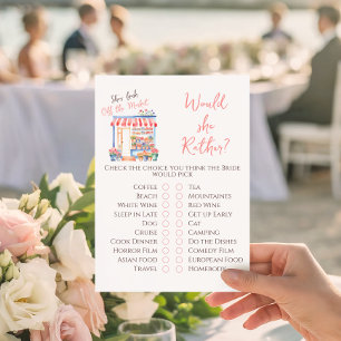 Fresh Off Market Floral Bridal Shower Rather Game Card