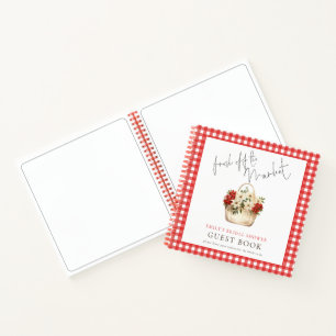 Fresh off Market Gingham Bridal Shower Guest Book