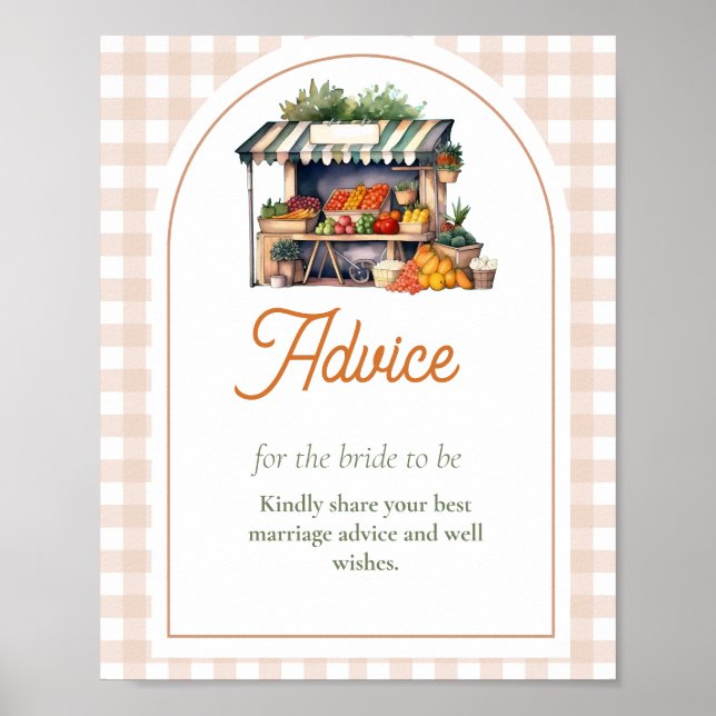 Fresh off the market Advice for bride bridal showe Poster (Front)