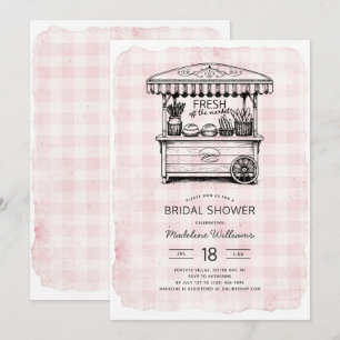 Fresh Off the Market Bakery Cart Bridal Shower Invitation