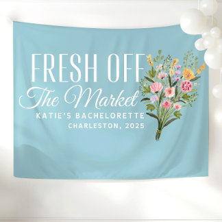 Fresh Off the Market Banner Custom She's Fresh Off Tapestry