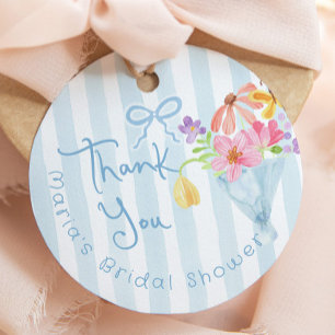 Fresh Off the Market Blue Watercolor Tnank you Favour Tags