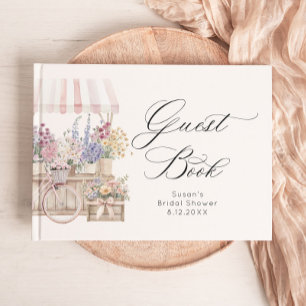 Fresh Off the Market Boho Bridal Shower Guest Book