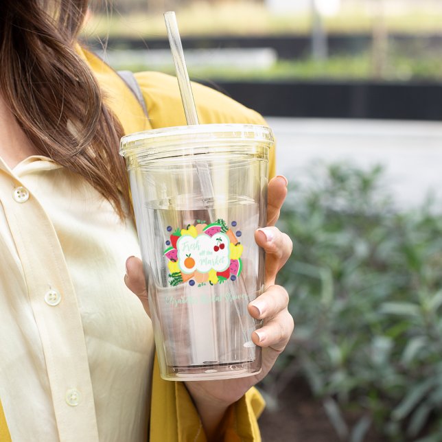 Fresh Off The Market Bridal Shower Acrylic Tumbler (Creator Uploaded)