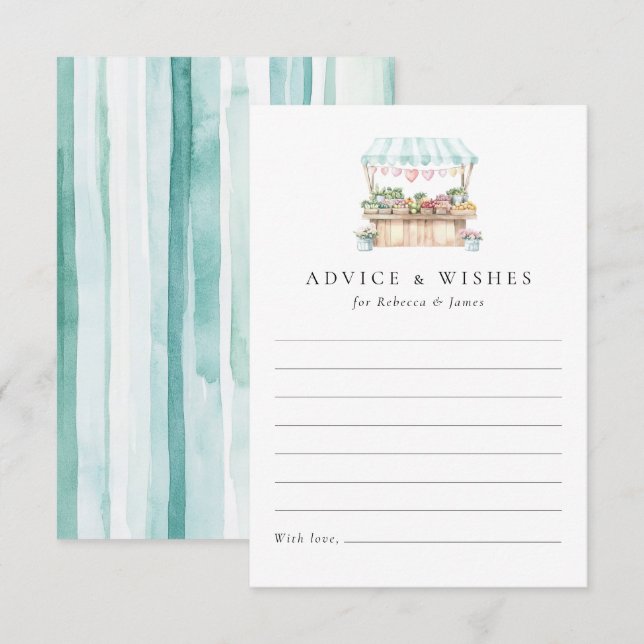 Fresh Off The Market Bridal Shower Advice Card (Front/Back)