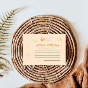 Fresh off the market Bridal Shower Advices & WIshe Enclosure Card