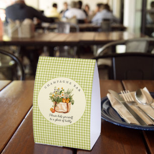 Fresh Off the Market Bridal Shower Champagne Bar 