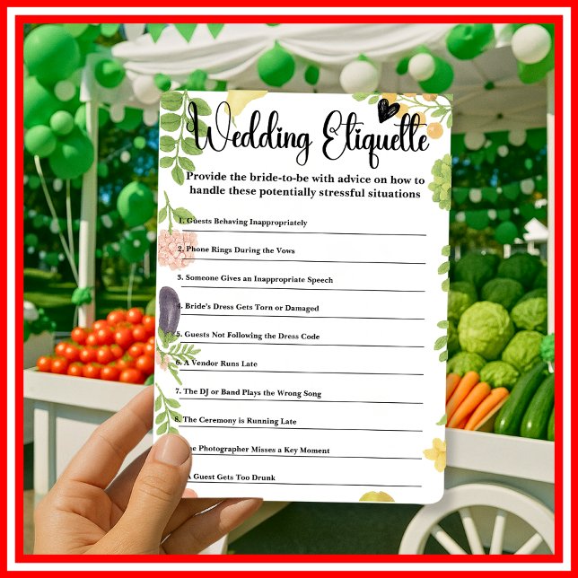 Fresh Off The Market Bridal Shower Enclosure Card (Creator Uploaded)
