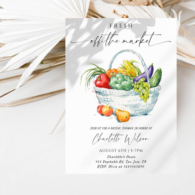 Fresh Off The Market Bridal Shower-Farmer’s Market Invitation (Creator Uploaded)