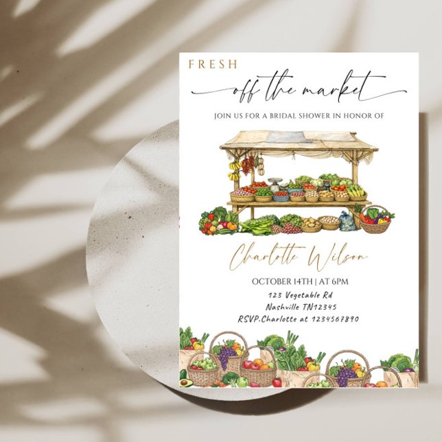 Fresh Off The Market Bridal Shower-Farmer’s Market Invitation (Creator Uploaded)