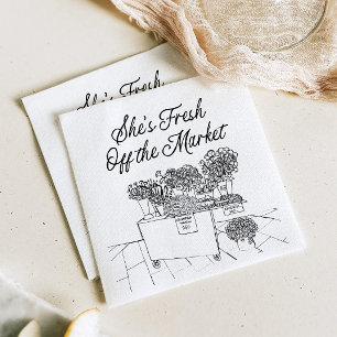 Fresh Off The Market Bridal Shower, Farmers Market Napkin