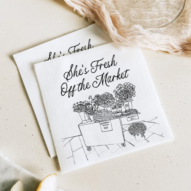 Fresh Off The Market Bridal Shower, Farmers Market Napkin (Creator Uploaded)