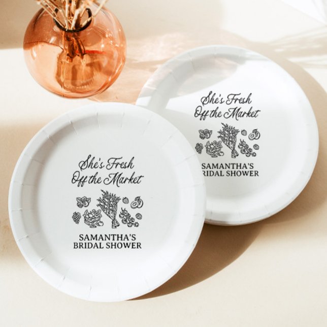 Fresh Off The Market Bridal Shower, Farmers Market Paper Plate (Creator Uploaded)