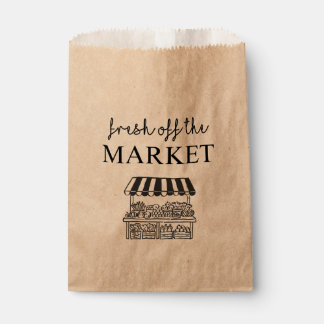 Fresh Off the Market Bridal Shower Favor Bags 
