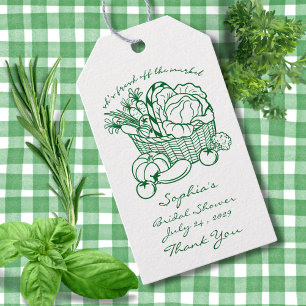 Fresh Off The Market Bridal  Shower Favors Tag