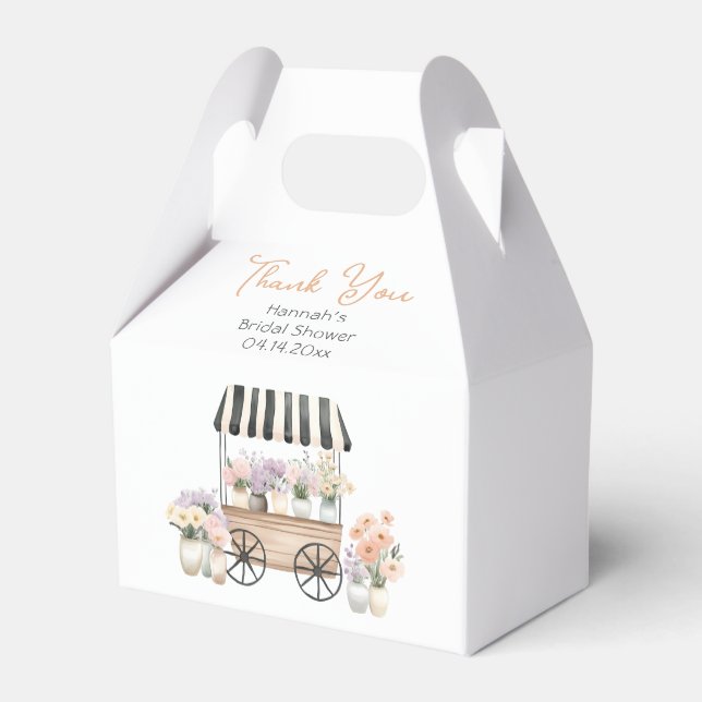 Fresh Off The Market Bridal Shower Favour Box (Back Side)