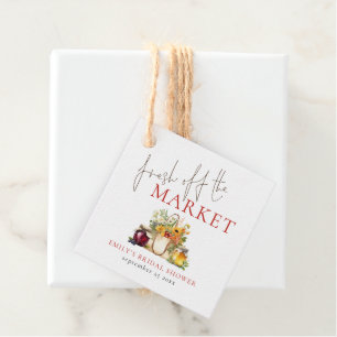 Fresh Off The Market  Bridal Shower Favour Tags