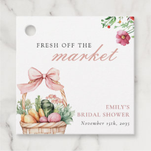 Fresh Off The Market Bridal Shower Favour Tags