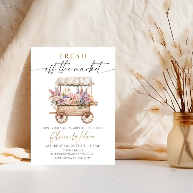 Fresh Off the Market Bridal Shower- Floral Market Invitation (Creator Uploaded)