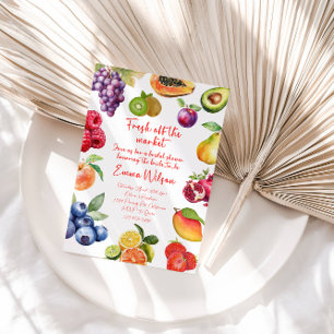 Fresh Off The Market Bridal Shower Fruit-Theme Invitation