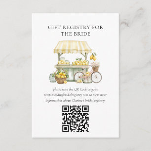 Fresh Off The Market Bridal Shower Gift Registry  Enclosure Card