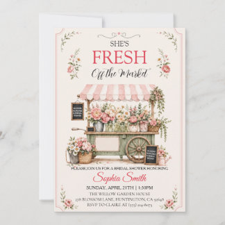 Fresh Off the Market Bridal Shower Invitation