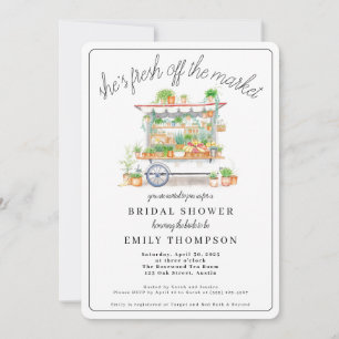 Fresh Off The Market Bridal Shower Invitation
