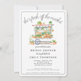 Fresh Off The Market Bridal Shower Invitation