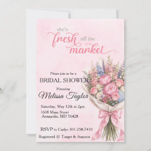 Fresh off the market bridal Shower Invitation
