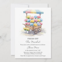 Fresh Off The Market Bridal Shower Invitation