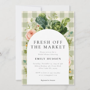 Fresh Off The Market Bridal Shower Invitation