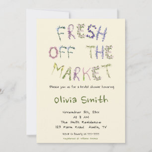 Fresh off the Market - Bridal Shower  Invitation