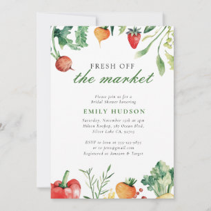 Fresh Off The Market Bridal Shower Invitation